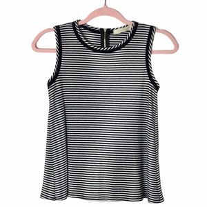 everleigh ribbed knit top black white